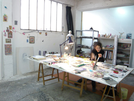 Visite de l'atelier de Karine Rougier